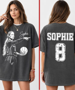 Sophie Cunningham Point Signature Basketball T-Shirt, Front and Back Printed