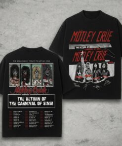 [FREESHIP US]	Motley Crue 2026 Tour Unisex 2 Sided T-Shirt