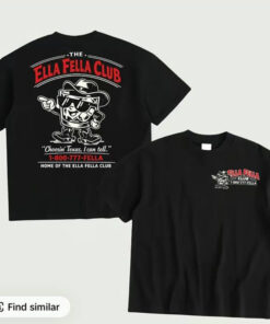 Ellas Fellas Club Cowboy Shirt 2 Side T-shirt, Western Country Concert Graphic Tee #V