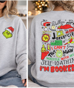 My Day I'm Booked Christmas Sweatshirt ,Merry Grin.chmas Christmas Sweater #V