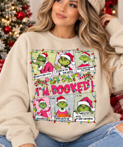 My Day I'm Booked Christmas Sweatshirt ,Merry Grin.chmas Christmas Sweater #V