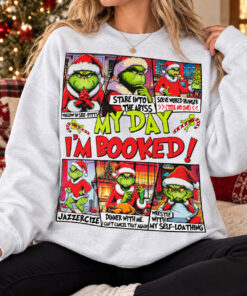 My Day I'm Booked Christmas Sweatshirt ,Merry Grin.chmas Christmas Sweater #V