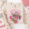 Santa Gus Gus Mouse Pink Christmas Light Sweatshirt
