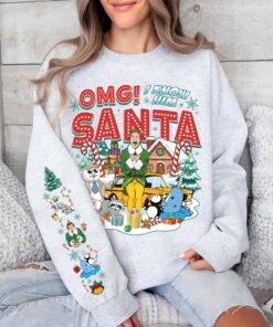 VIntage Christmas Buddy Elf Movie Sweatshirt, OMG Santa I Know Him Shirt, Elf Movie Quote Shirt, Elf Christmas Movie Sweatshirt#V