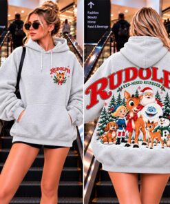 Vintage Rudolph The Red Nosed Reindeer Hoodie ,Christmas Movie Christmas Sweatshirt #V