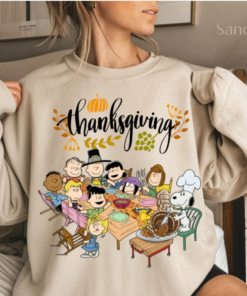 Happy Thanksgiving Shirt, Fall Pumpkin Thanksgiving Tee, Cute Friendsgiving Dinner T-Shirt, Autumn Family Gathering Shirt