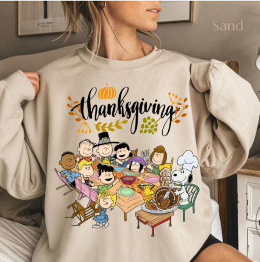 Happy Thanksgiving Shirt, Fall Pumpkin Thanksgiving Tee, Cute Friendsgiving Dinner T-Shirt, Autumn Family Gathering Shirt