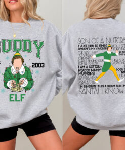 Buddy The Elf Sweatshirt, Retro Christmas Movies Shirt, Elf Christmas Movie Sweatshirt#V