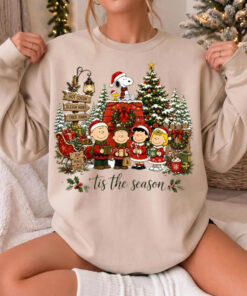 Christmas Sweatshirt, Tis The Season Christmas Shirt, Cute Friends Christmas Celebration #V